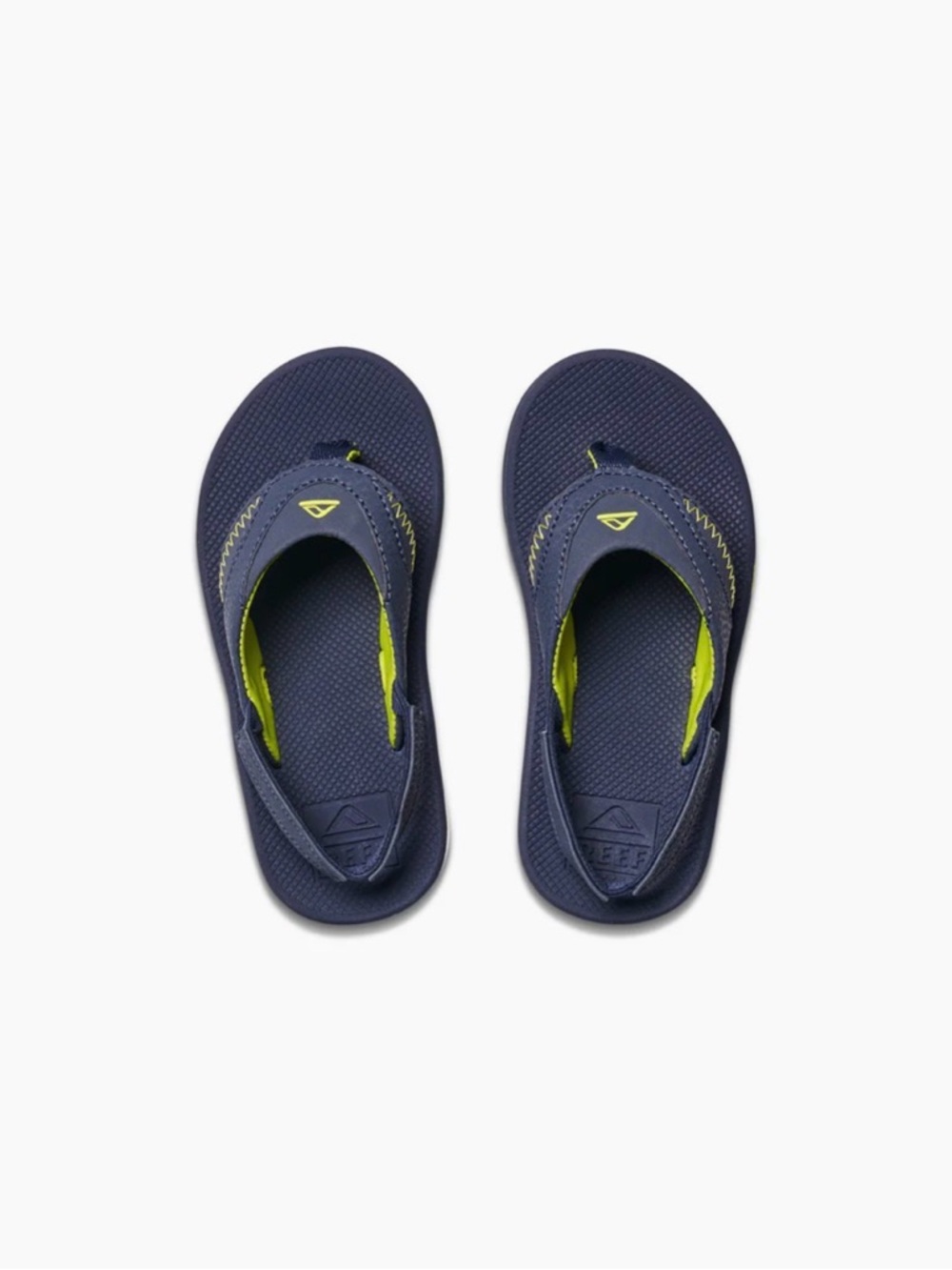 Reef Navy and Lime Green Boys' Flip Flops 11